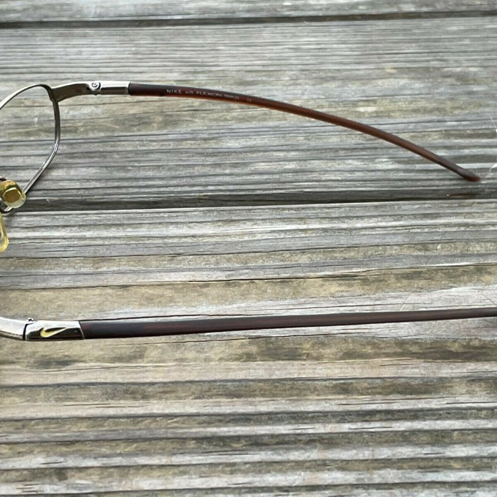 Nike Men Sunglasses/Eyeglasses Frame Bronze/Brown Tone 54[]18 135 Flexon Temples - Picture 5 of 12